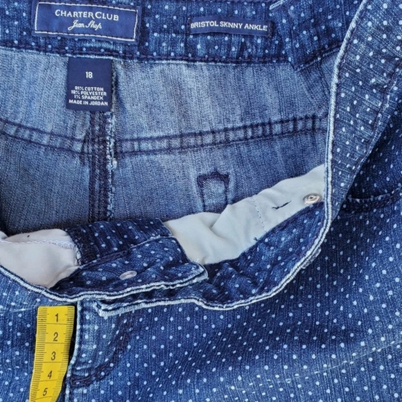 Charter Club Swiss dot skinny  Jeans‎ 16-18 - Picture 7 of 11